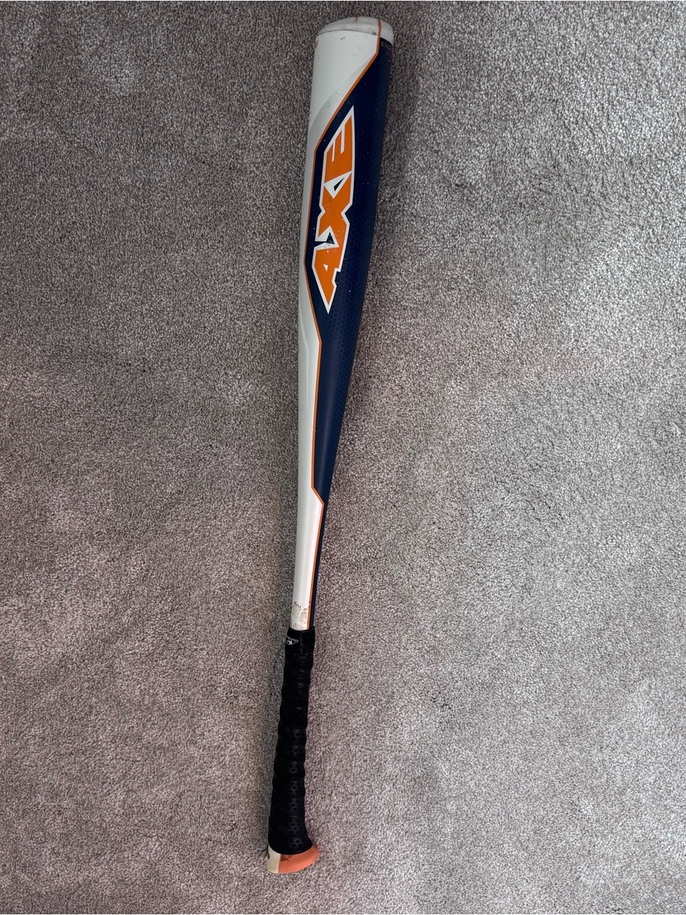 Axe 31” adult Baseball Bat Navy White & Orange 28 oz George springer edition